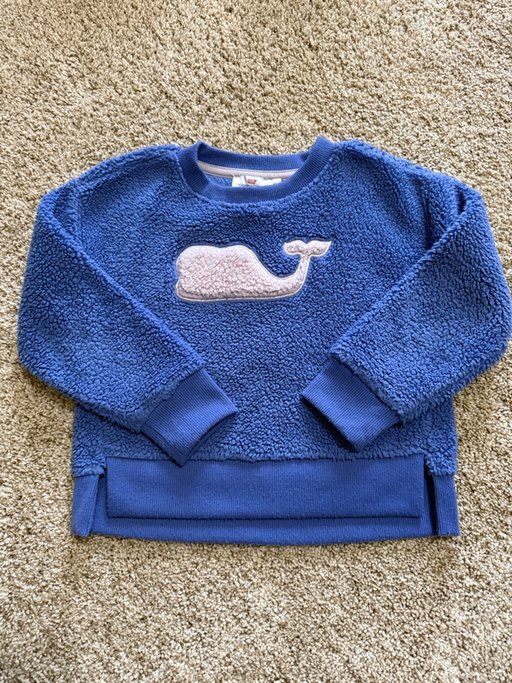 4T Vineyard Vines Girls Sherpa Pullover with Pink Whale